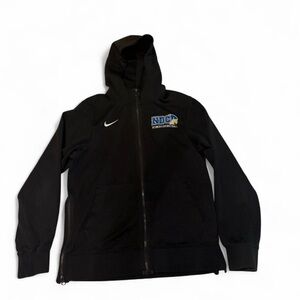 Nike Black Full-Zip Hoodie with Embroidered Logo